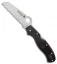 Spyderco Rescue 3 Thin Red Line Knife Black FRN (3.6" Serr Satin) C14FSBKRD3