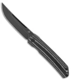 Kansept  Knives Hazakura Black/White Micarta (3.5" Black Stonewash)