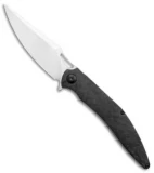 VDK Vesta Liner Lock Knife Black Marble Carbon Fiber (4" Polish)