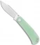 Kansept Knives Swan Wedge Slip Joint Knife Natural Jade G-10 (2.5" Stonewash)