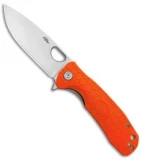 Honey Badger Knives Large Flipper Drop Point Orange FRN (3.6" Satin)