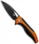 Bestech Knives Komodo Liner Lock Knife Black / Orange G-10 (3.5" Black) BTKG26E