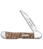 Case Knives John Wayne Copperlock 3.625" Knife Pocket Curly Oak (71549WL)