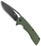 Kansept Knives Kryo Liner Lock Knife Green Micarta (3.6" Black SW) T1001A4
