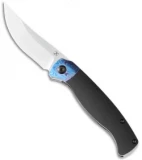 Kansept Knives Mujir Frame Lock Knife Black Ti w/Timascus (3.4" SW)