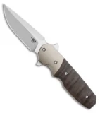 Bestech Knives Clark Freefall Liner Lock Knife Brown / Black (2.8" Two-Tone)