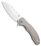 Kansept Knives Spirit Frame Lock Knife Woodgrain Titanium (3.58" Satin)