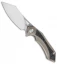 Bestech Knives Kasta Frame Lock Knife Bronze Ti/Blue CF (3.5" Stonewash M390)