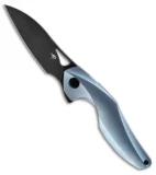 Bestech Knives The Reticulan Frame Lock Knife Blue (3.25" Black) T2003B