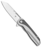 Kansept Knives Shard Frame Lock Knife Ti/Carbon Fiber (3.5" Stonewash)