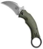 Fox Bastinelli Black Bird Karambit Folding Knife OD Green G10 (2.25" SW)