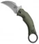 Fox Bastinelli Black Bird Karambit Folding Knife OD Green G10 (2.25" SW)