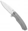 QSP Woodpecker Frame Lock Knife Gray Titanium (3.75" Satin)