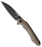 Bestech Knives Wibra Frame Lock Knife Gray Ti (3.5" Black M390)
