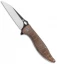 QSP Locust Liner Lock Knife Natural Flax Micarta (3.875" Two Tone)