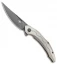Bestech Knives Marukka Frame Lock Knife Bronze Titanium (3.75" Black SW) BT2002C