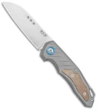 MKM Anso Root Slip Joint Knife Titanium/Natural Micarta (2.8" Satin) RT-NCT