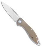 MKM Burnley Fara Slip Joint Folding Knife Green Micarta (3" Satin) MY01-GC