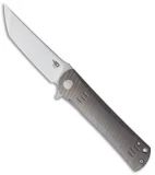 Bestech Knives Kendo Tanto Frame Lock Knife Flamed Titanium (3.75" Stonewash)
