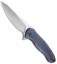 WE Knife Co. Kitefin Frame Lock Knife Blue Patterned Ti (3.24" Satin) 2001D