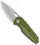 REVO Vipera Liner Lock Knife Green G-10 (2" Stonewash)
