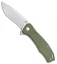 QSP Raven Liner Lock Knife Green G-10 (3.37" Satin)