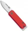 Bear & Son 109 Slip Joint Pocket Knife Red Aluminum (1.5" Satin)