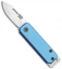 Bear & Son 109 Slip Joint Pocket Knife Blue Aluminum (1.5" Satin)