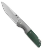 Kansept Knives Warrior Frame Lock Knife Green Micarta/Ti (3.46" Satin)