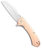 CJRB Cutlery Barranca Liner Lock Knife Copper (3.5" Stonewash)