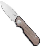 Liong Mah Design Traveler Spear Point Slip Joint Green Micarta (2.7" Satin)