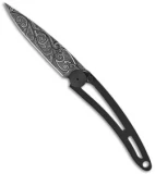 Deejo Naked Black Pacific Tattoo 27g Knife Carbon Fiber (3.15" Black)