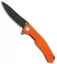 Artisan Cutlery Zumwalt Liner Lock Knife Textured Orange G-10 (3.8" Black)