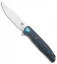 Bestech Knives Ascot Liner Lock Flipper Knife Black/Blue CF/G-10 (3.88" Satin)