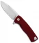 LionSteel ROK Integral Frame Lock Knife Red Aluminum (3.4" Satin)