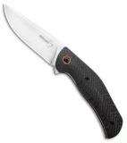 Boker Plus Roundhouse Liner Lock Flipper Knife Carbon Fiber(3.75" Satin)