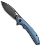 Bestech Knives Kombou ESKRA Folding Knife Blue Ti (3.5" Black SW) BT1813B