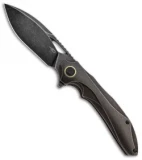 Bestech Knives Kombou ESKRA Folding Knife Black Ti (3.5" Black SW) BT1813A