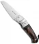 Viper Knives Novis Front Flipper Knife Zircote Wood/Ti Bolster (3" Satin)