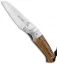 Viper Knives Novis Front Flipper Knife Bocote Wood/Ti Bolster (3" Satin)