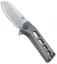 StatGear Slinger EDC Frame Lock Flipper Knife Gray (2.1" Stonewash)