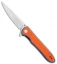 Artisan Cutlery Small Shark Liner Lock Knife Orange G-10 (3" Stonewash)