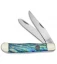 Frost Cutlery Crowing Rooster Trapper Pocket Knife Abalone (3.9" Mirror)