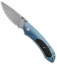 Bestech Knives Junzi Slip Joint Blue Titanium (2.75" Bead Blast) BT1809D