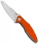 MKM Burnley Raut Liner Lock Flipper Knife Orange G-10 (3.35" Satin)
