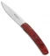 Maserin Gourmet Liner Lock Knife Red Burl Wood (3.8" Satin)