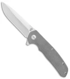 Ultimate Defense Knives Pioneer Flipper Knife Grooved Ti (3.8" Satin)