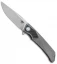 Bestech Knives Sky Hawk Frame Lock Flipper Knife Gray CF (3.6" Blasted)