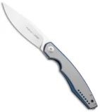 Viper Knives Voxnaes Belone Liner Lock Knife Blue Ti (3.3" Stonewash) V5970BLTI