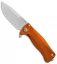 LionSteel SR-22 Flipper Integral Frame Lock Knife Orange Al. (3.125" Satin)